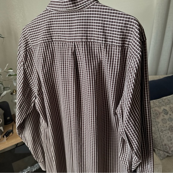 Daniel Cremieux Men’s L/S Brown/white Plaid Button Up Size L - Picture 7 of 11